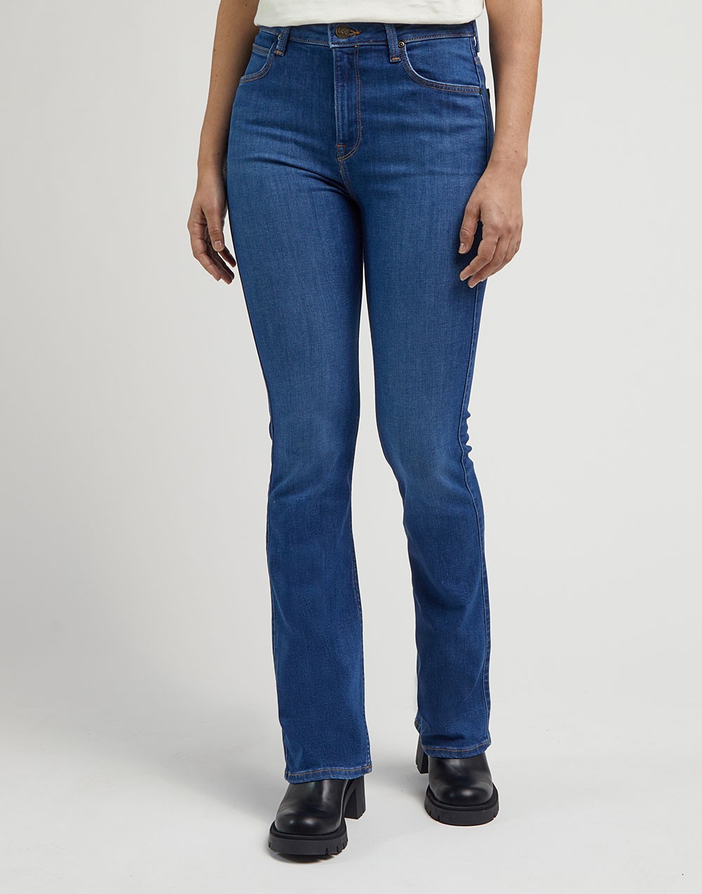 Lee Spodnie Damskie Breese Boot Azure Wave L31TGUD52