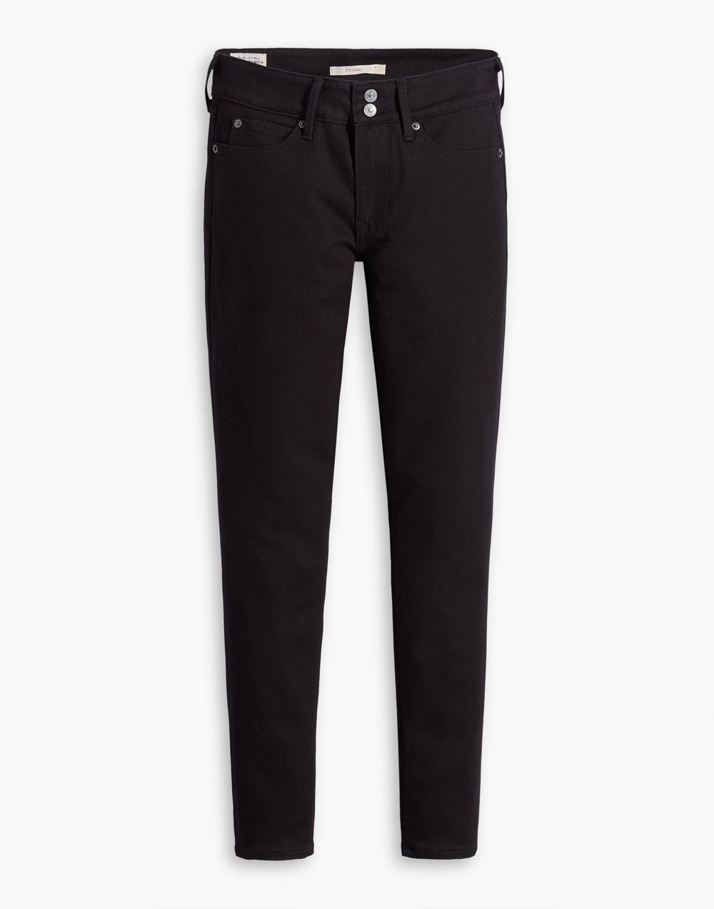 Spodnie Levi's® 711 Double-button Skinny Jeans - Night Is Black A6215 0000