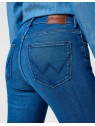 Wrangler Spodnie Damskie Straight Agate Blue 112356388