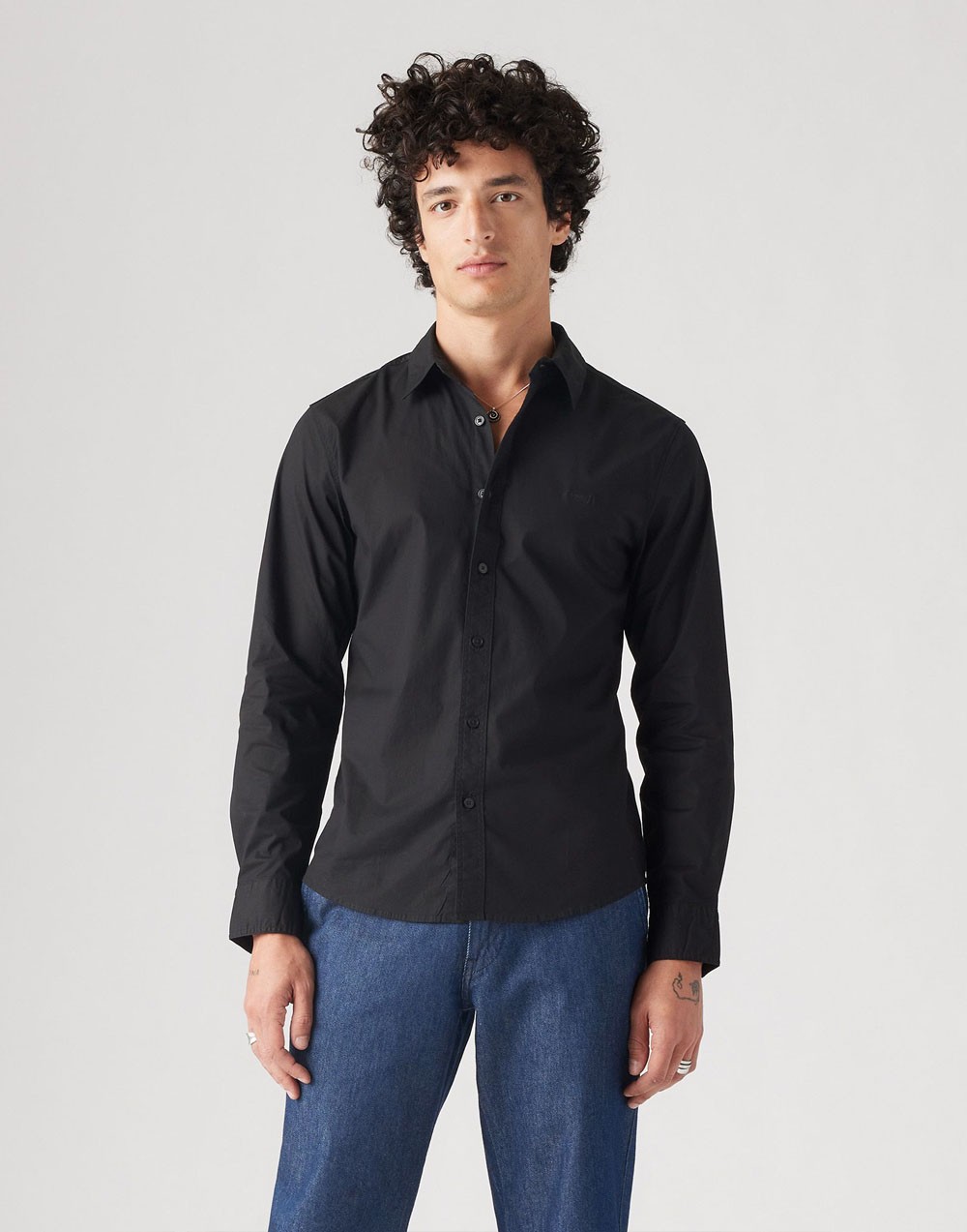 Koszula Levi's® Ls Battery Hm Shirt Slim Jet Black Stretch Poplin 86625 0054