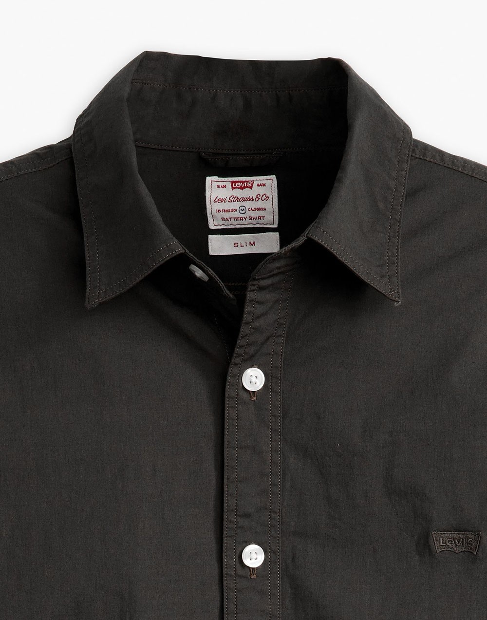 Koszula Levi's® Ls Battery Hm Shirt Slim Jet Black Stretch Poplin 86625 0054