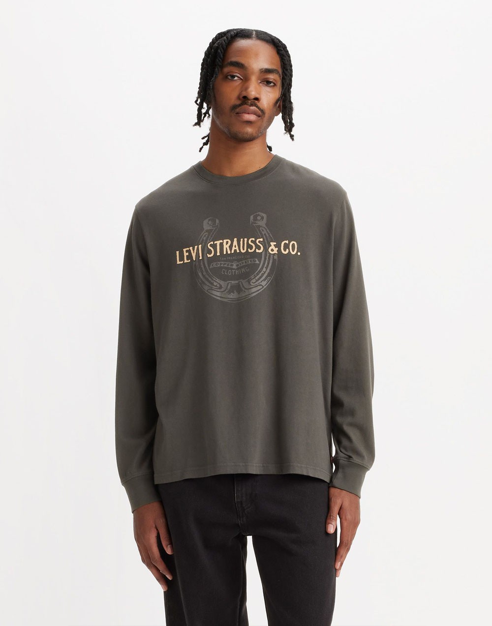 Long Levi's® Relaxed Graphic - Levi's Horseshoe Ls Pirate Black 16139 0236