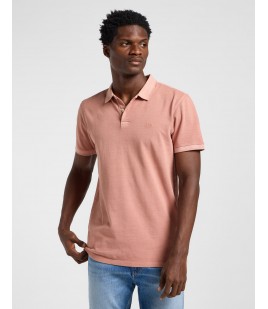 Koszulka Lee GARMENT DYE POLO 112363861 Sepia