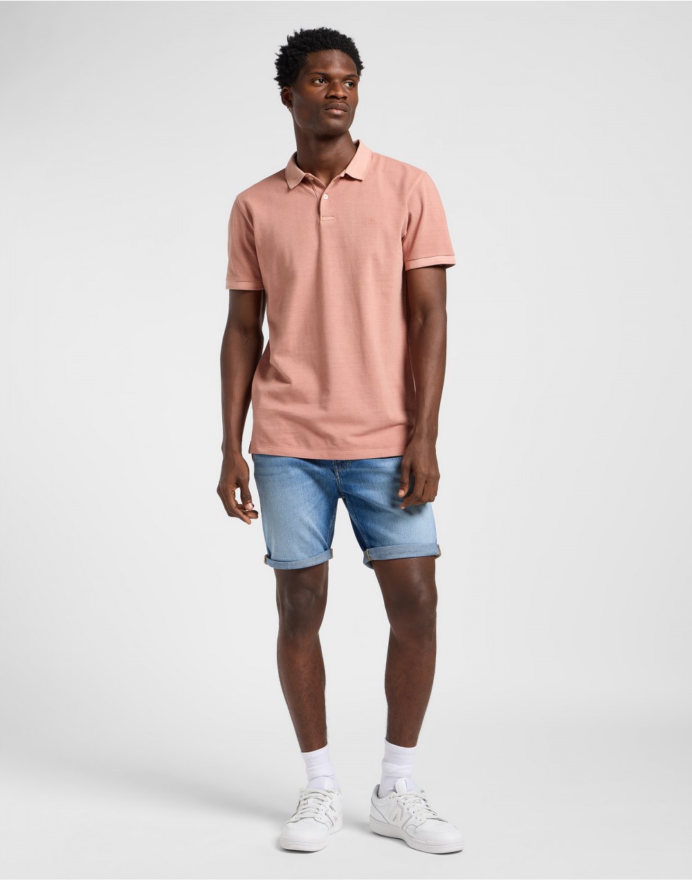 Koszulka Lee GARMENT DYE POLO 112363861 Sepia