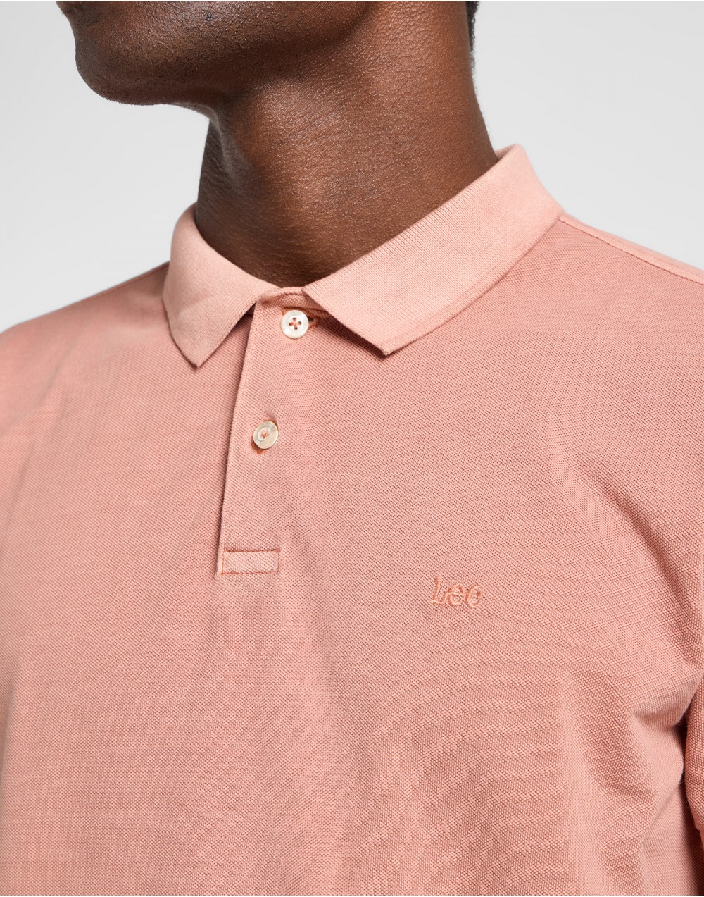 Koszulka Lee GARMENT DYE POLO 112363861 Sepia
