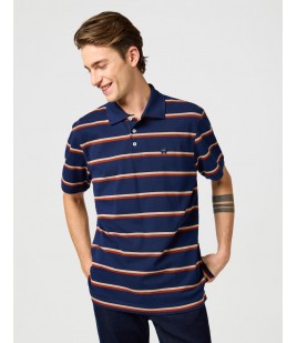 Koszulka Wrangler STRIPE POLO SHIRT 112362827 Navy