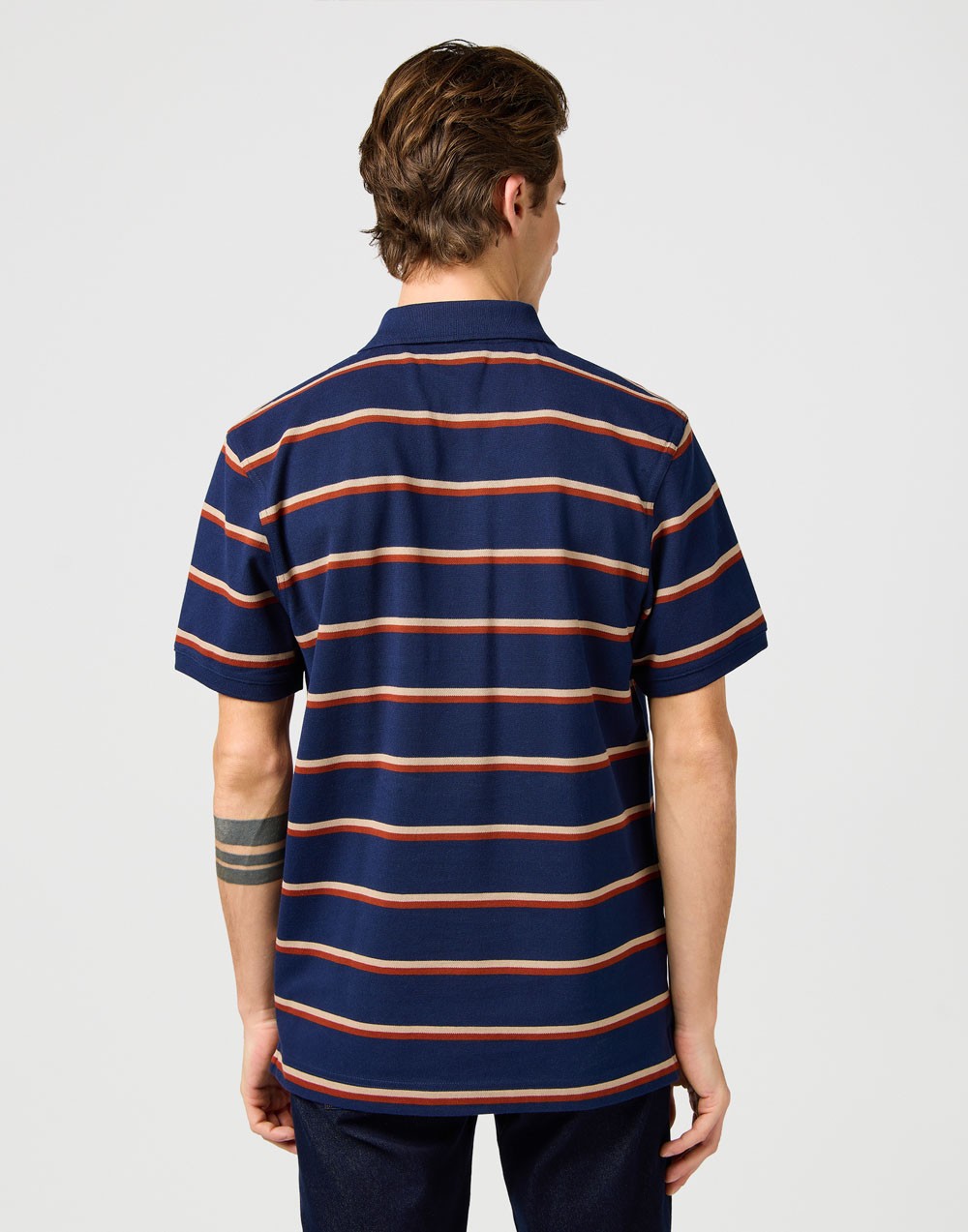 Koszulka Wrangler STRIPE POLO SHIRT 112362827 Navy
