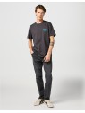 T-shirt Wrangler SMALL LOGO TEE Faded Black 112362800