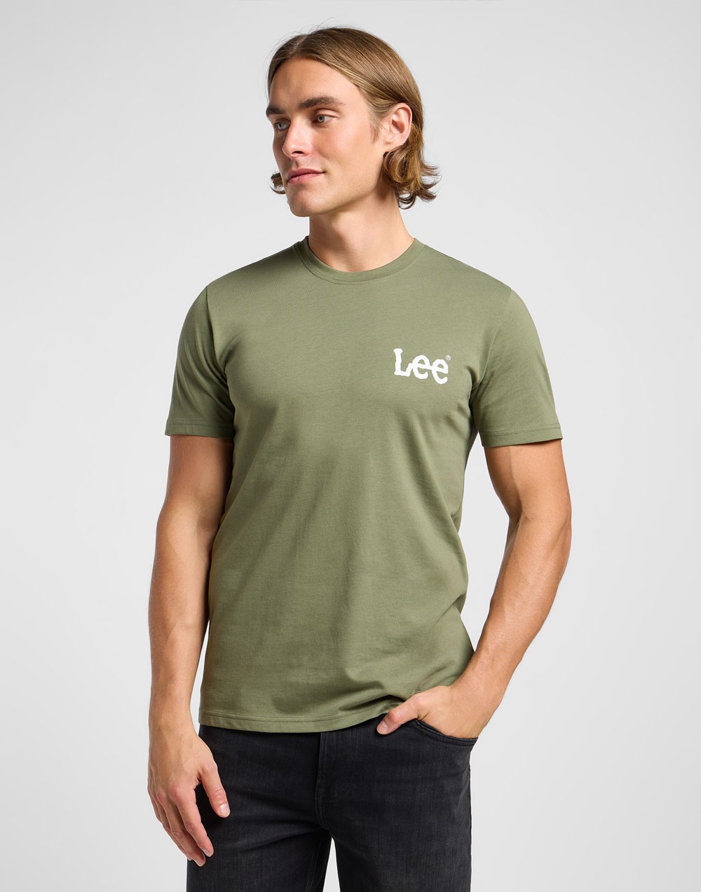 T-shirt Lee MEDIUM WOBBLY TEE Olive Grove 112364537