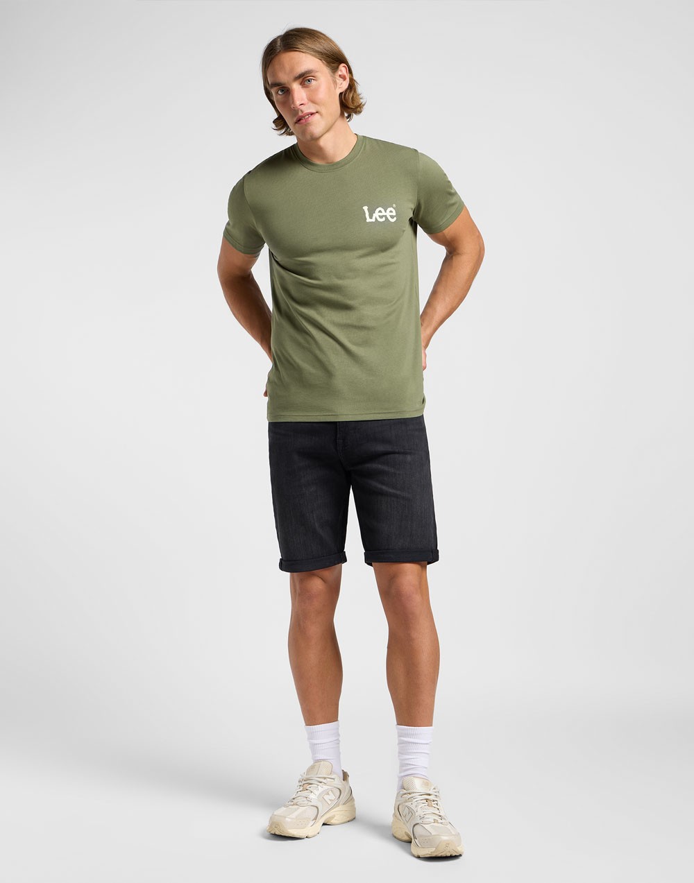T-shirt Lee MEDIUM WOBBLY TEE Olive Grove 112364537