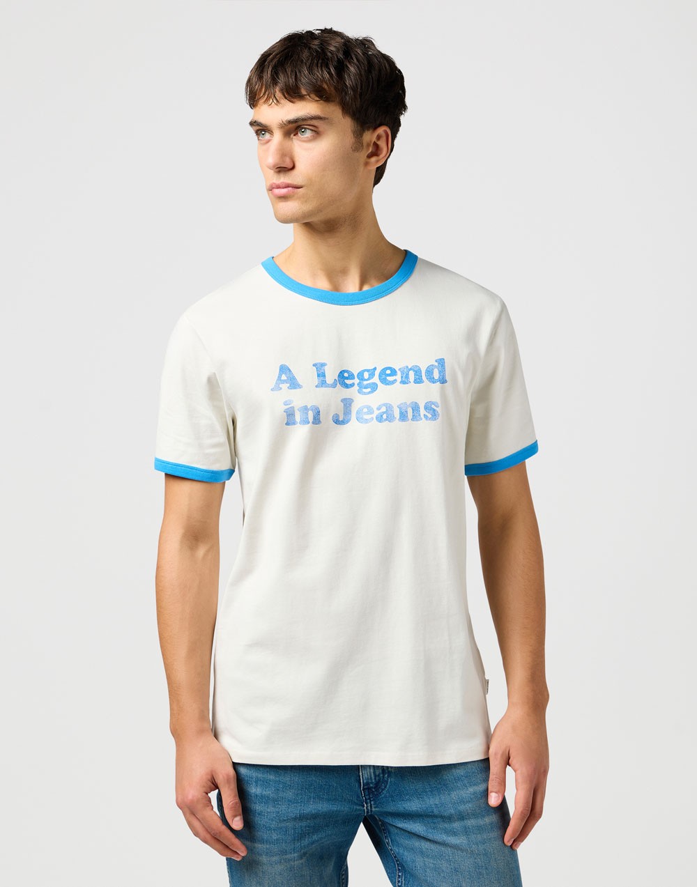 T-shirt Wrangler RINGER TEE Vintage White 112362795