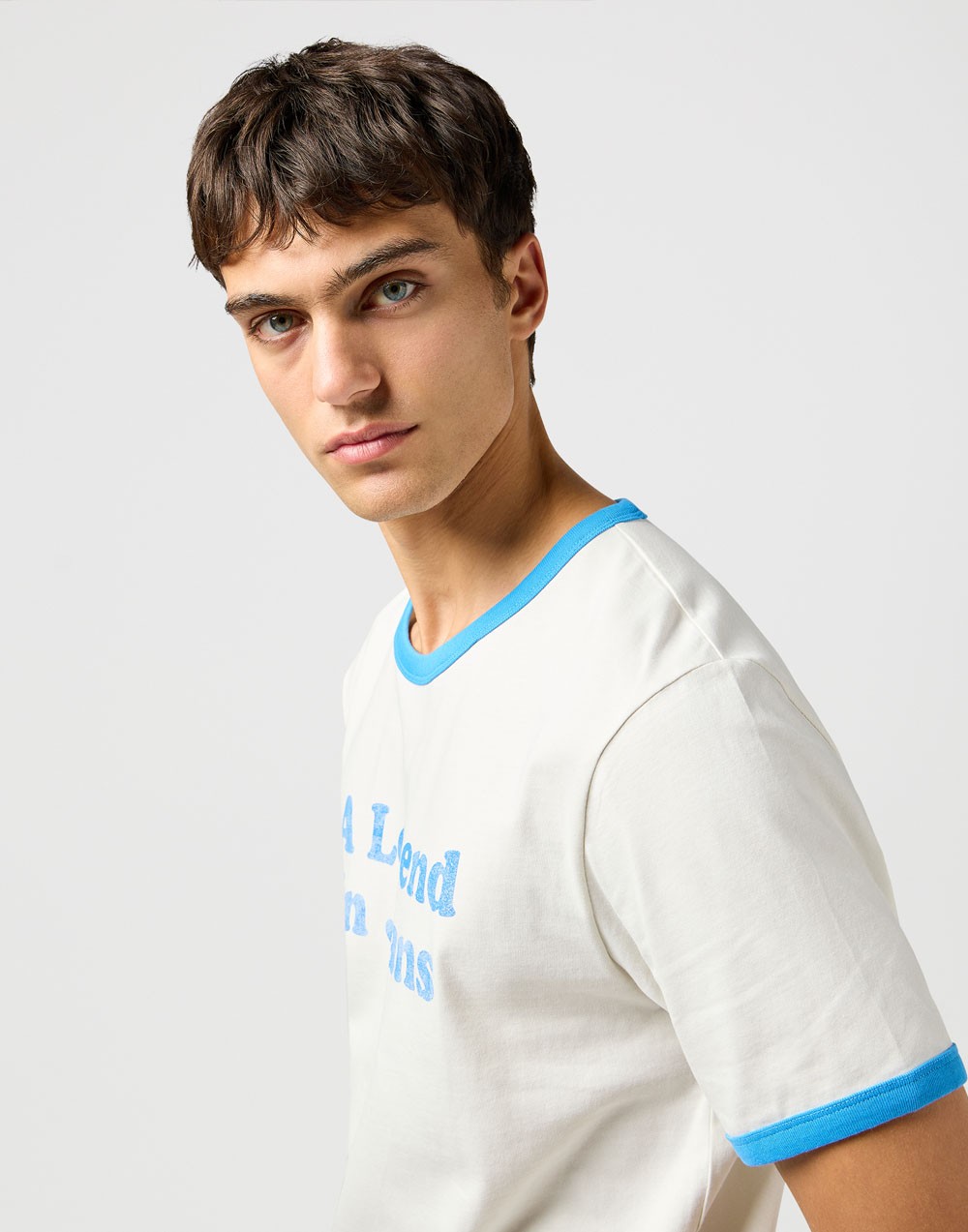 T-shirt Wrangler RINGER TEE Vintage White 112362795