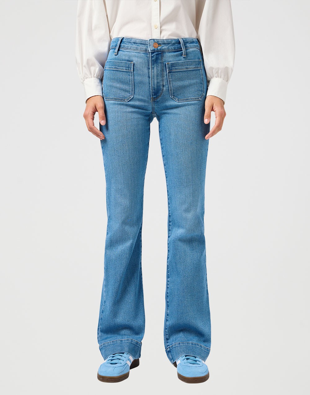 Jeansy Wrangler Flare Velvet Sky 112362360