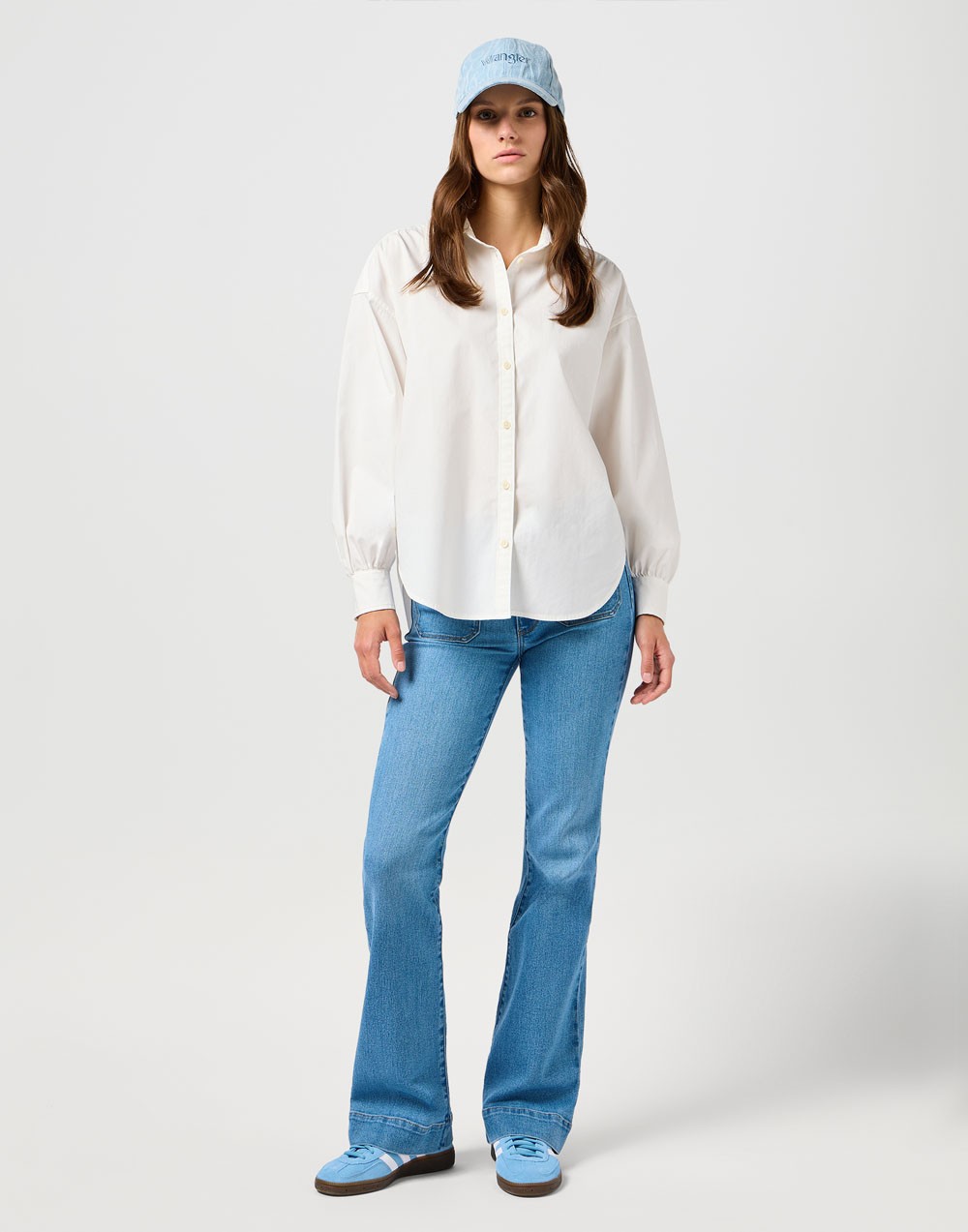 Jeansy Wrangler Flare Velvet Sky 112362360
