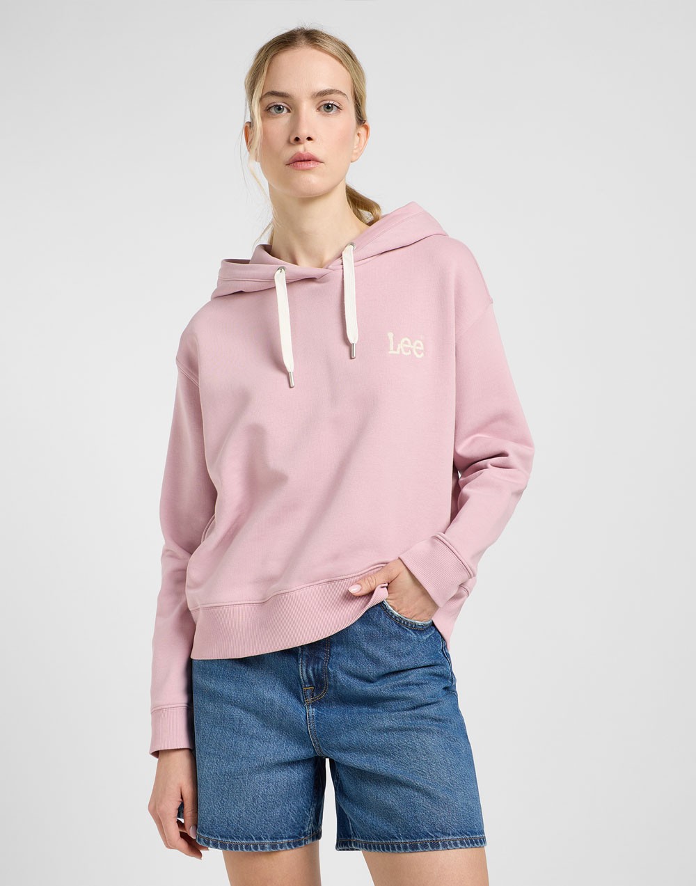 Bluza Lee ESSENTIAL HOODIE Soft Mauve 112363838