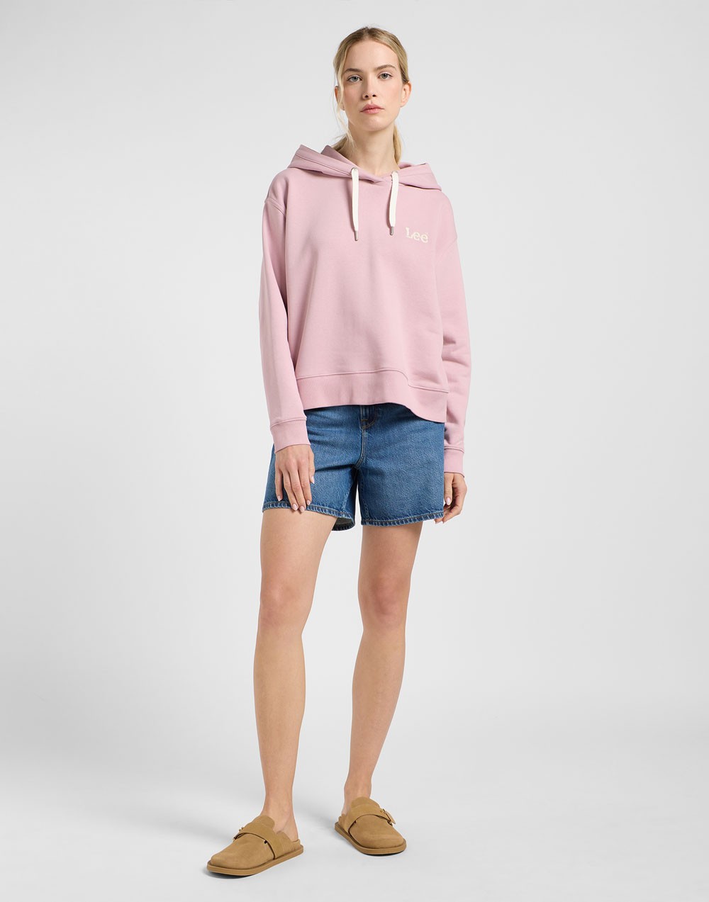 Bluza Lee ESSENTIAL HOODIE Soft Mauve 112363838