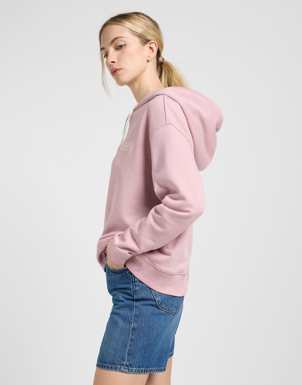 Bluza Lee ESSENTIAL HOODIE Soft Mauve 112363838