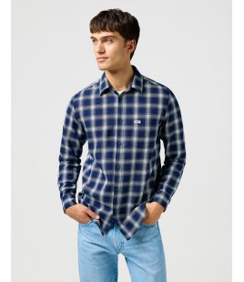 Koszula Wrangler 1 PKT SHIRT Indigo Plaid 112362897