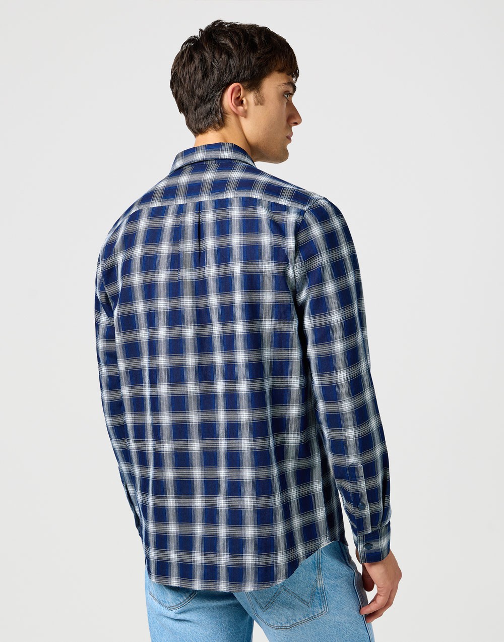 Koszula Wrangler 1 PKT SHIRT Indigo Plaid 112362897