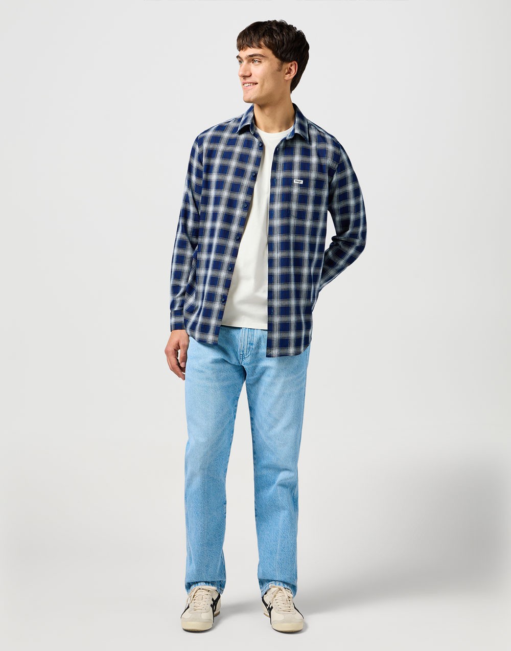 Koszula Wrangler 1 PKT SHIRT Indigo Plaid 112362897
