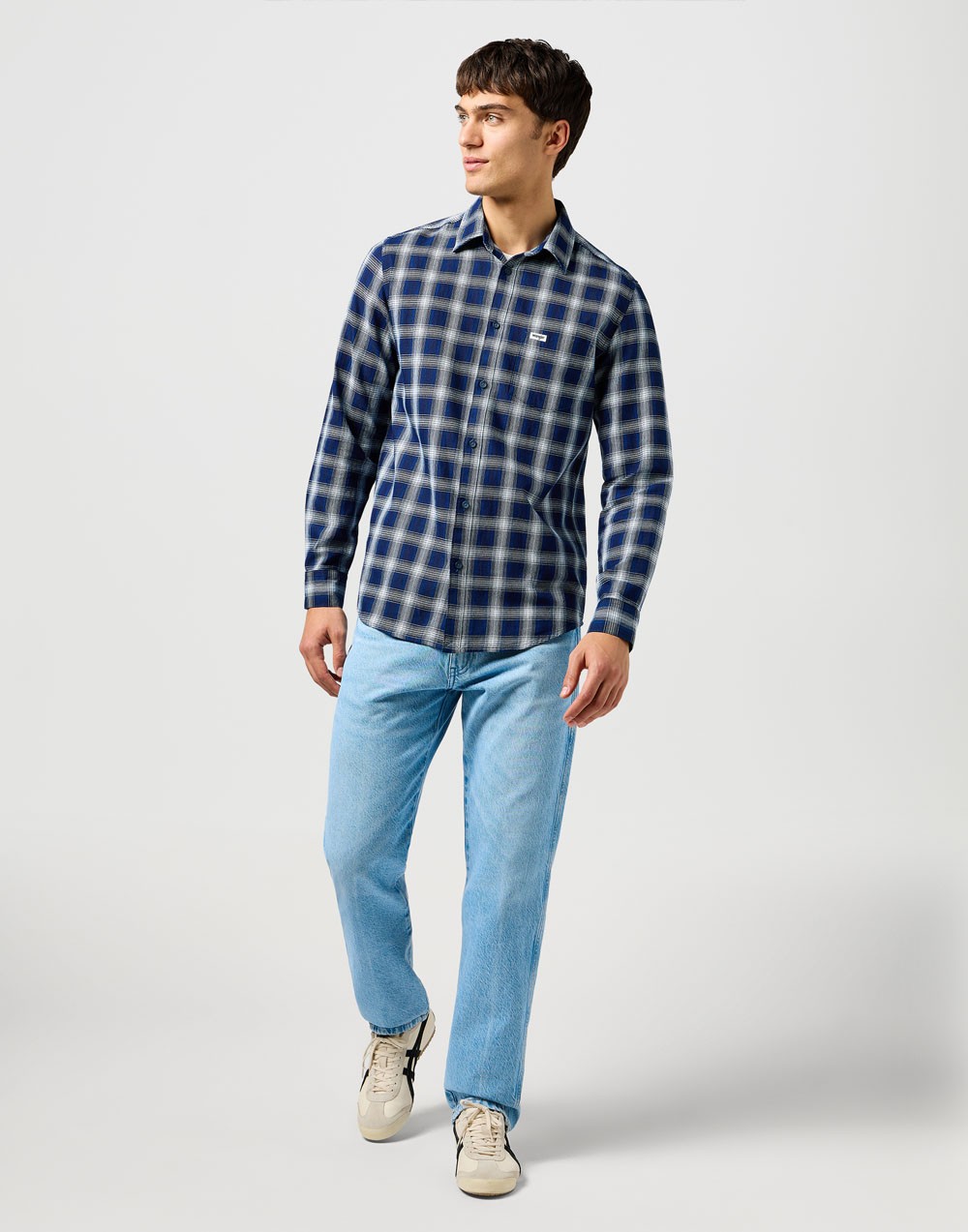 Koszula Wrangler 1 PKT SHIRT Indigo Plaid 112362897