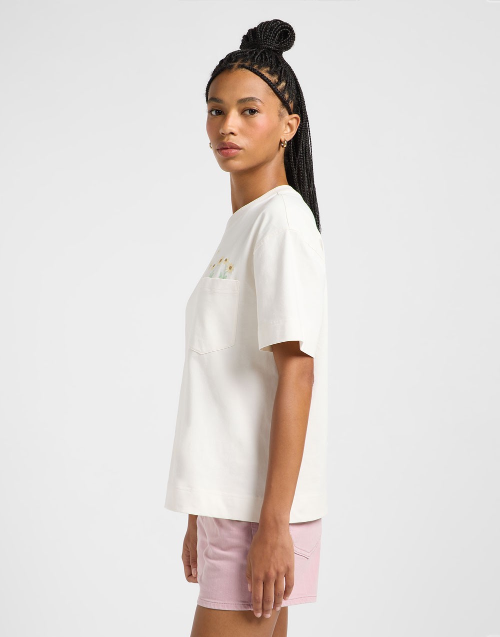 T-shirt Lee EMBROIDERY POCKET TEE Ecru 112364111