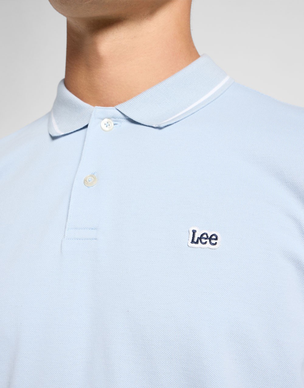 Koszulka Lee PIQUE POLO Shy Blue 112363784