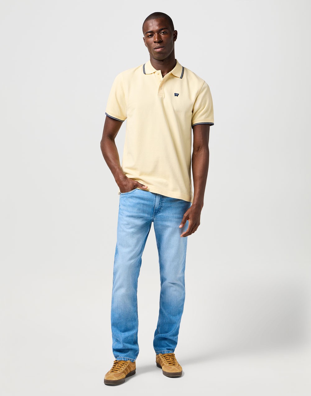 Koszulka Wrangler POLO SHIRT Banana Crepe 112362826
