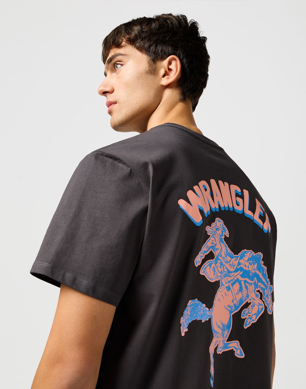 T-shirt Wrangler GRAPHIC TEE Faded Black 112362909