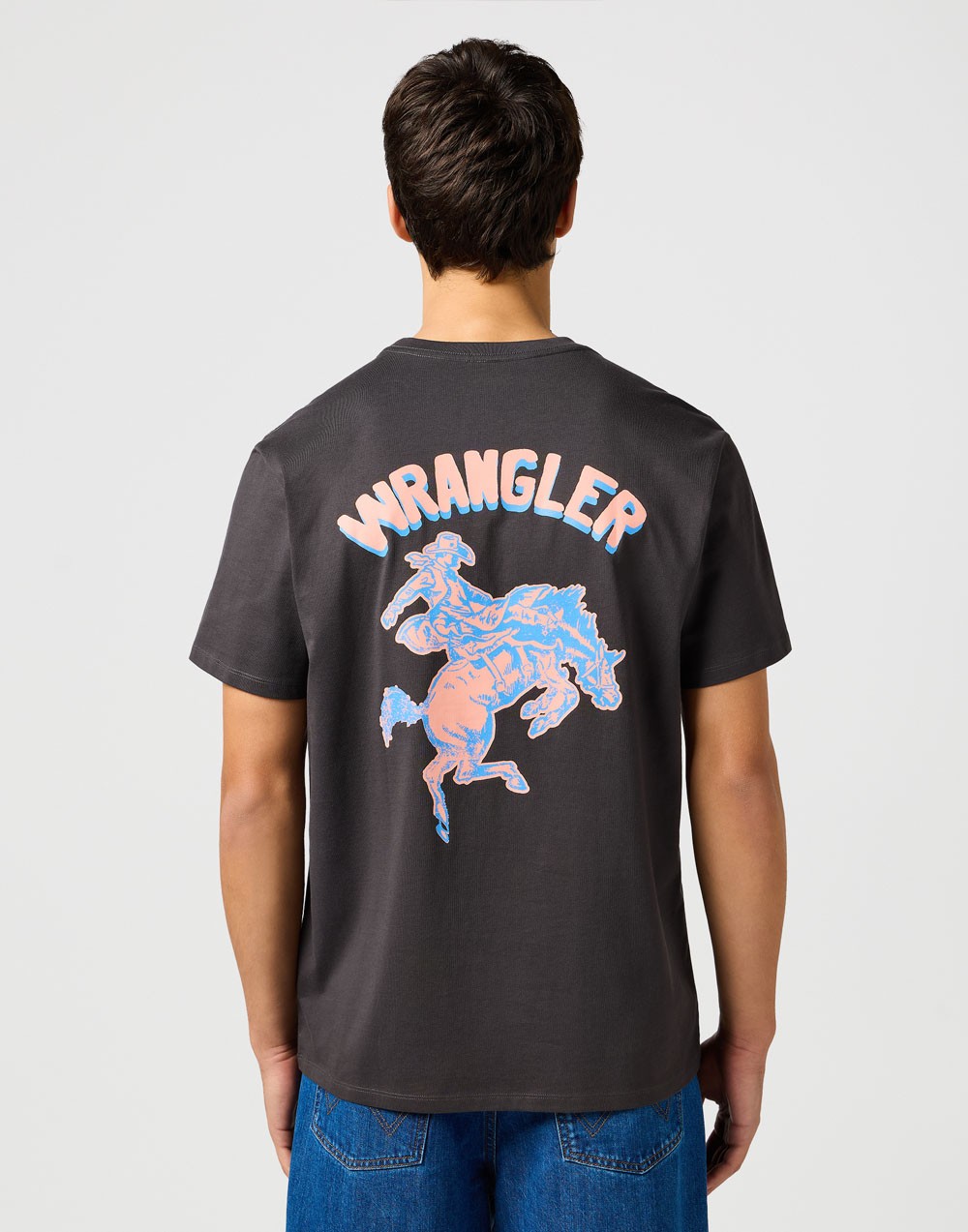 T-shirt Wrangler GRAPHIC TEE Faded Black 112362909