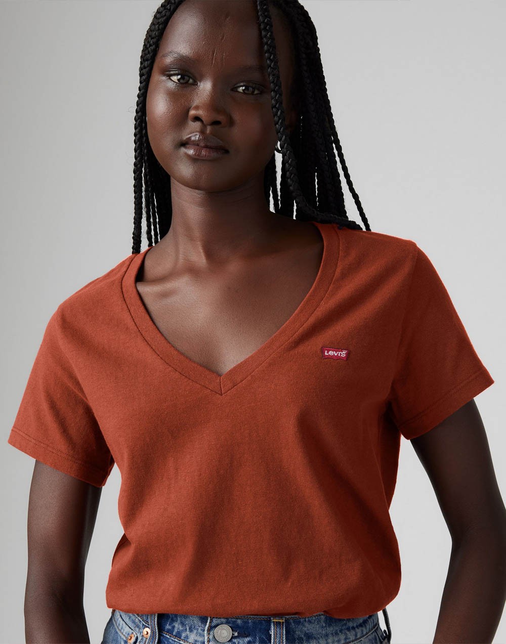 T-Shirt Levi's® - Perfect Slub Vneck Reds Picante 002Vr 0005