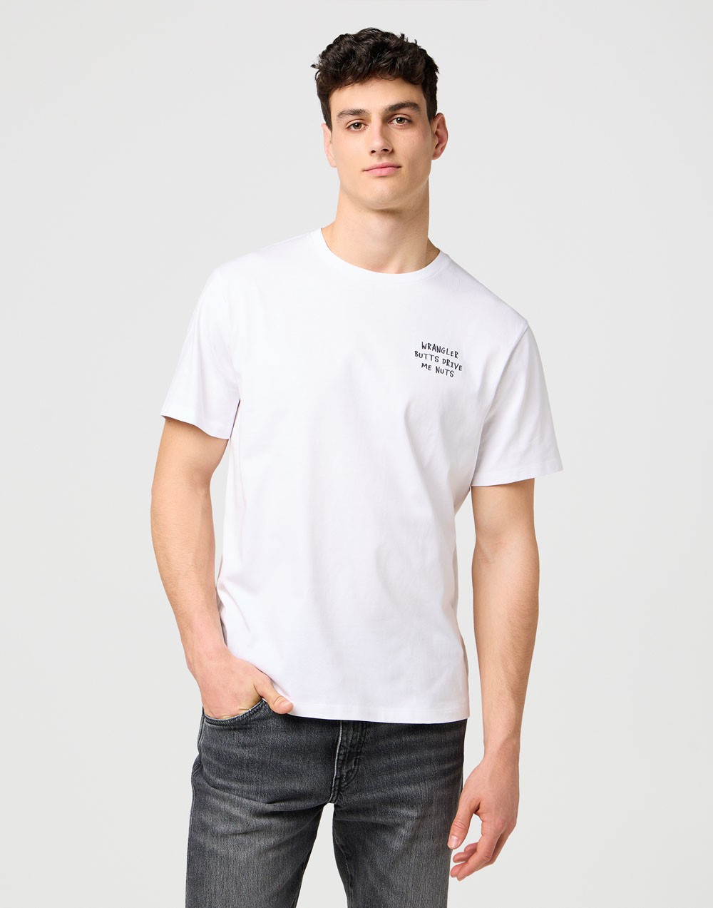 T-shirt Wrangler EMBROIDERY TEE 112371487 Worn White
