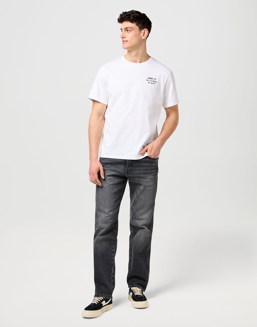 T-shirt Wrangler EMBROIDERY TEE 112371487 Worn White