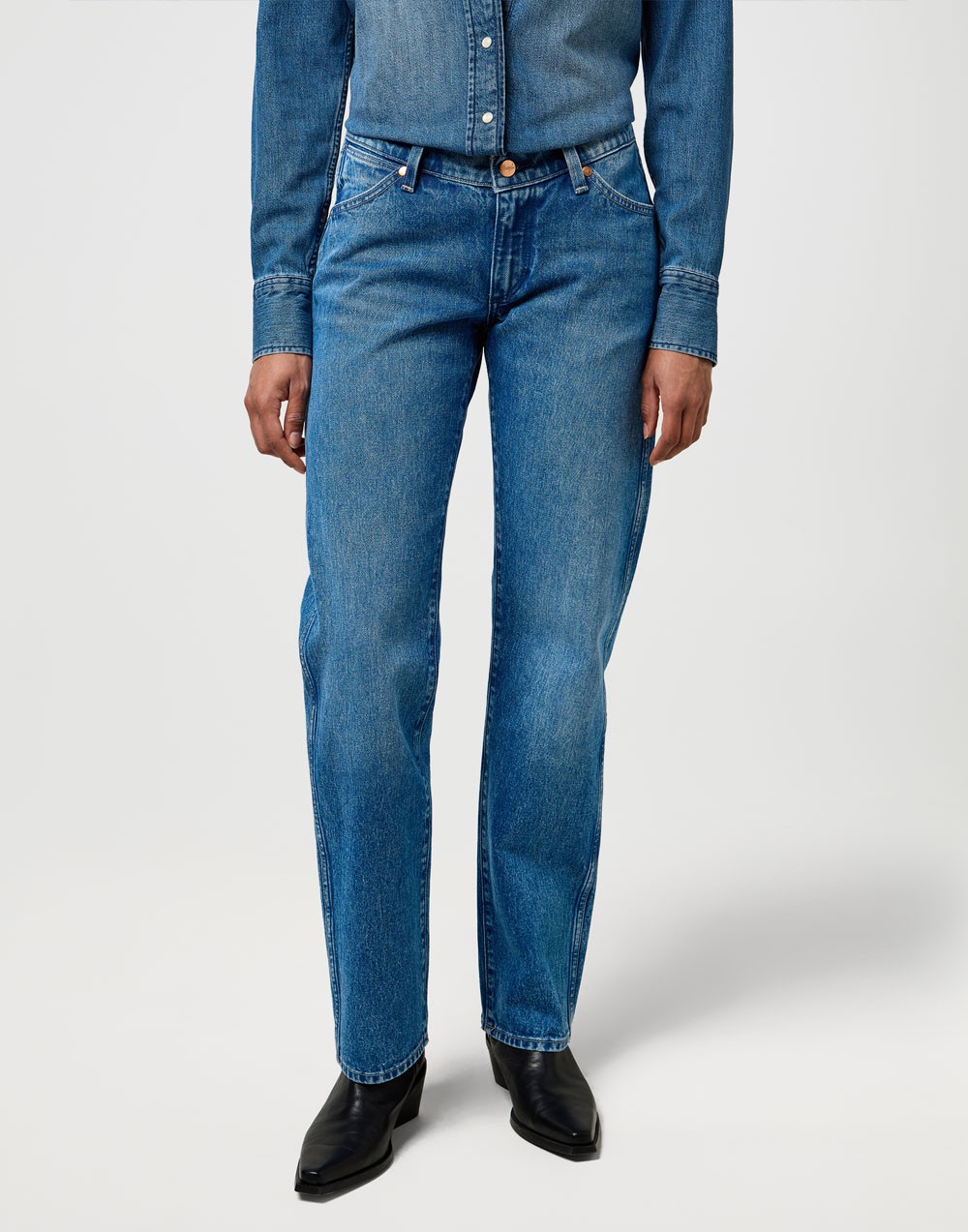 Jeansy Wrangler Low Rise Cowboy Jean 112371112 Lasso Lagoon