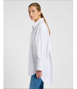 Koszula Lee LOOSE SHIRT 112370824 Bistre Stripe