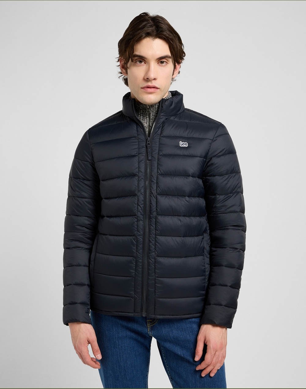 Kurtka Lee STAND COLLAR PUFFER JACKET 112370431 Black