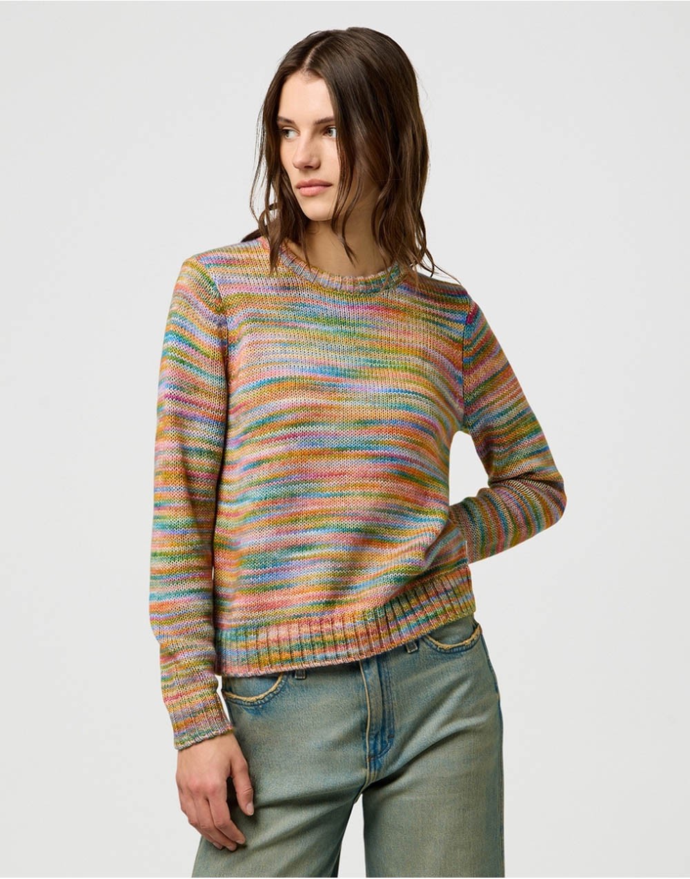 Sweter Damski Wrangler Striped Sweater Rainbow 112371598