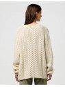 Sweter Wrangler V NECK CABLE KNIT 112370801 Ivory