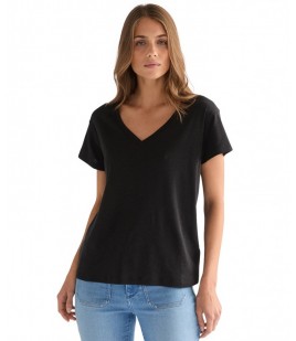 T-shirt Wrangler EASY V NECK 112378067 Black