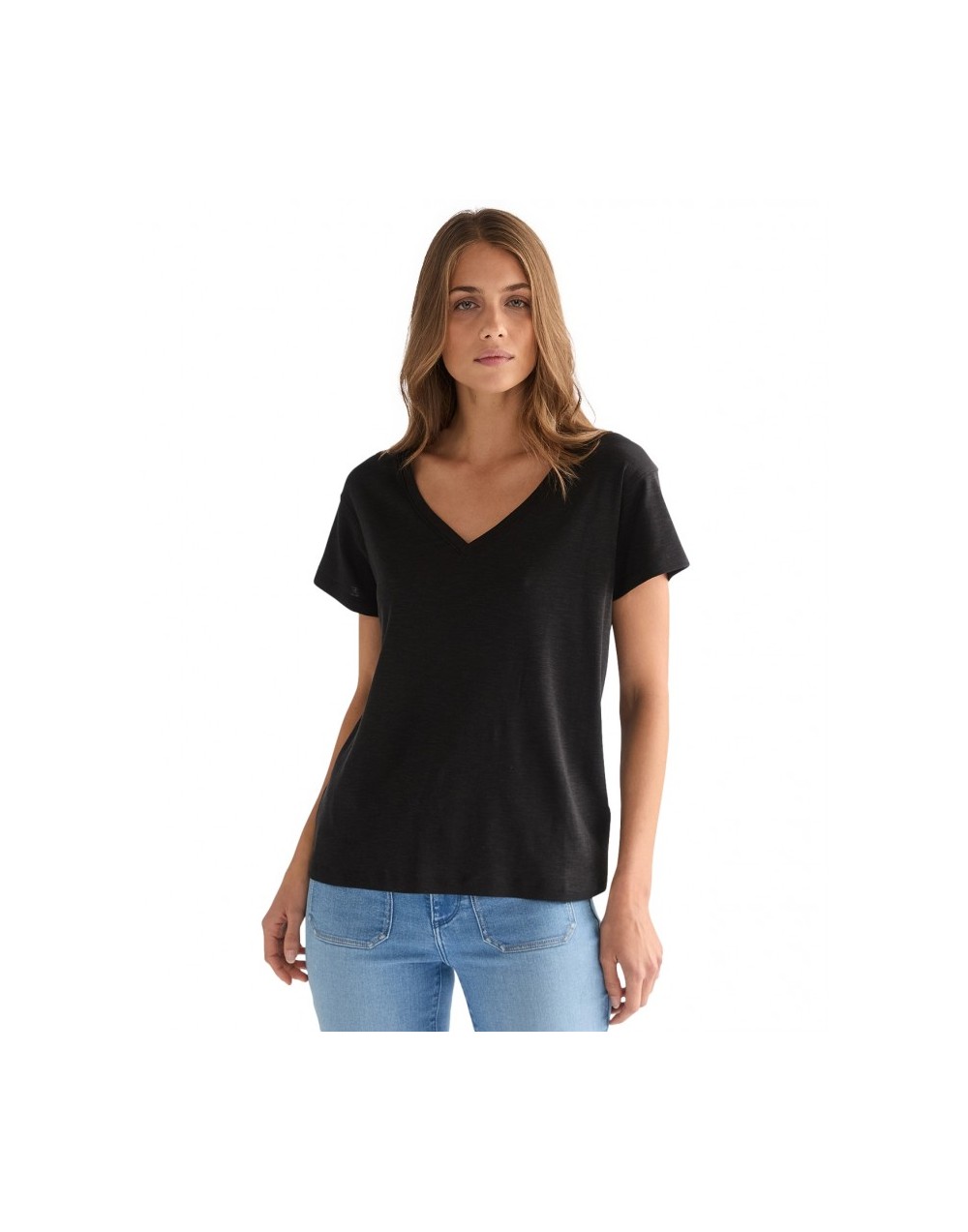 T-shirt Wrangler EASY V NECK 112378067 Black