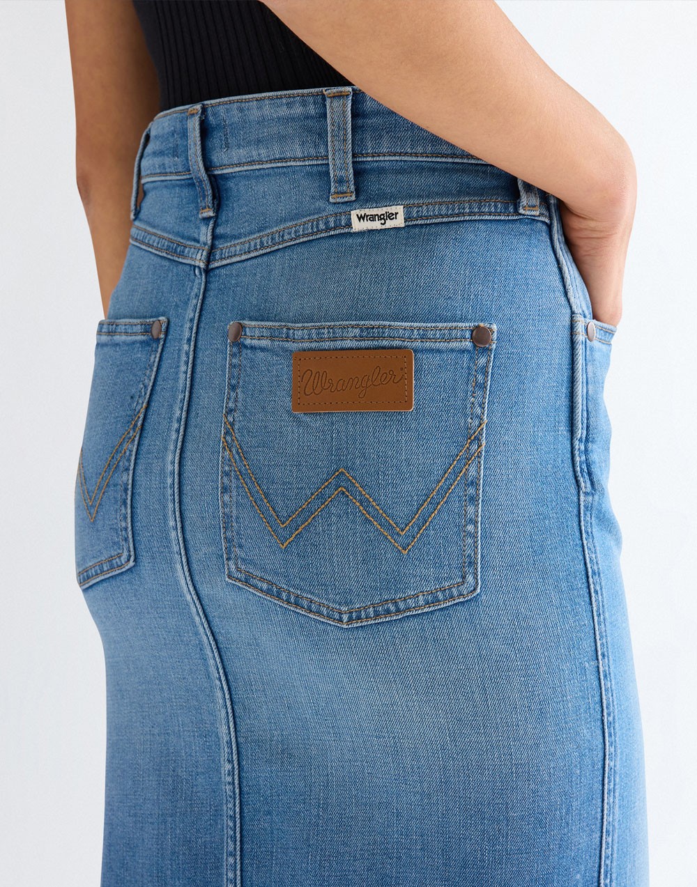 Spódnica Wrangler PENCIL SKIRT 112378225 Hazy Horizon