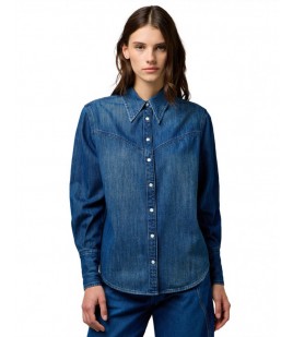 Koszula Wrangler YOKE DENIM SHIRT 112370794 Sparkle Blue