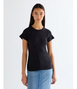 T-shirt Wrangler CAPPED RIB SHIRT 112380152 Black