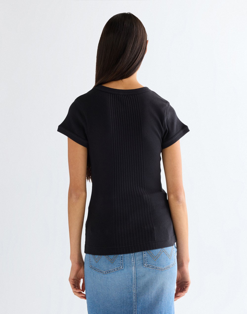 T-shirt Wrangler CAPPED RIB SHIRT 112380152 Black