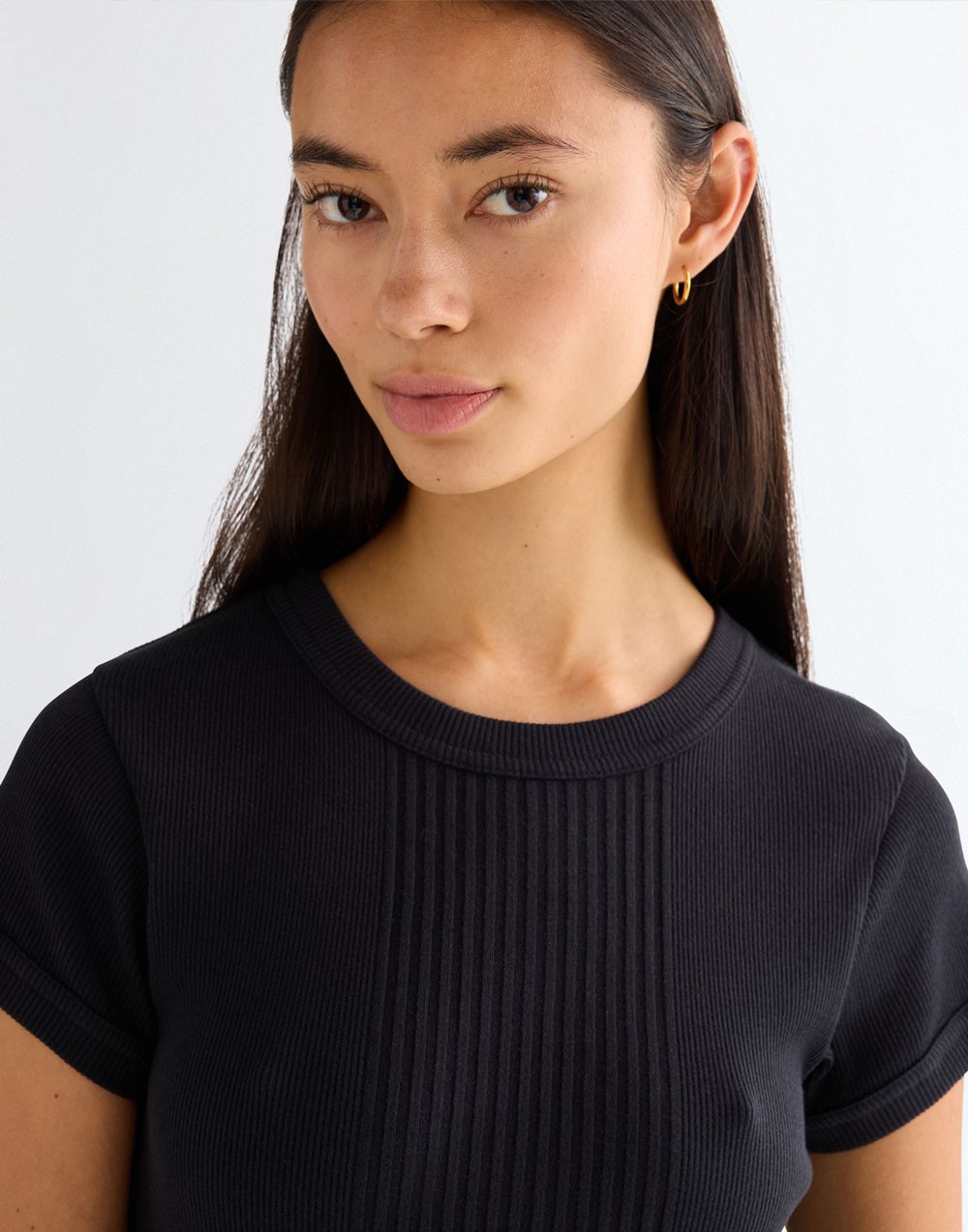 T-shirt Wrangler CAPPED RIB SHIRT 112380152 Black