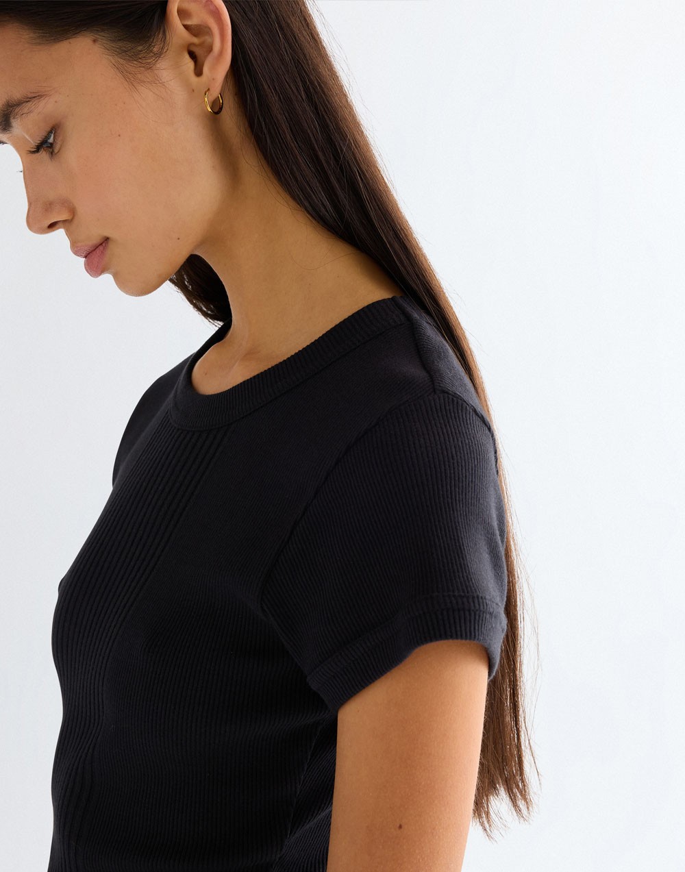 T-shirt Wrangler CAPPED RIB SHIRT 112380152 Black