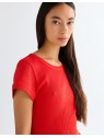 T-shirt Wrangler CAPPED RIB SHIRT 112380151 Flame Scarlet