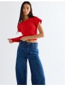 T-shirt Wrangler CAPPED RIB SHIRT 112380151 Flame Scarlet