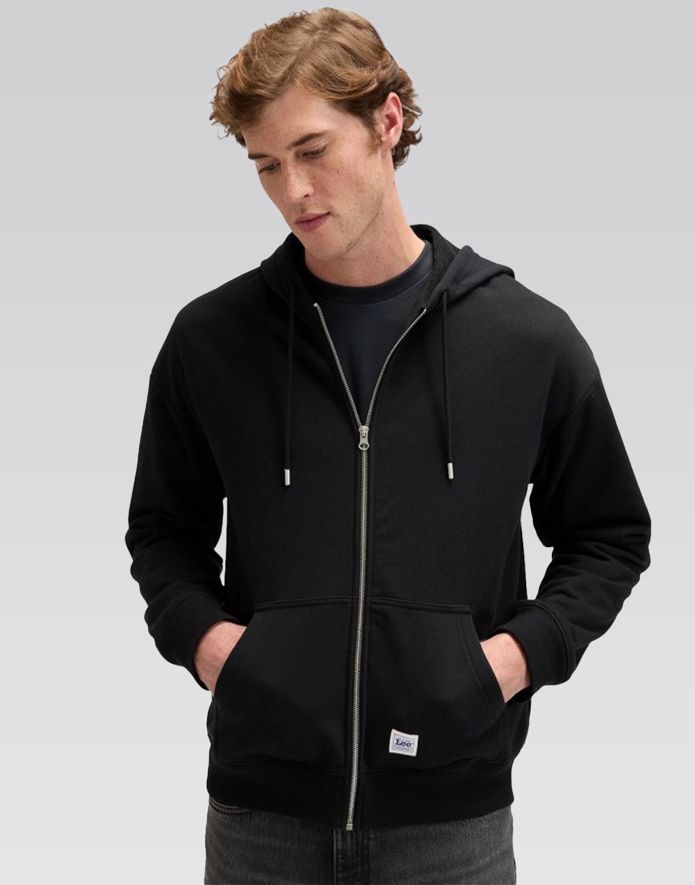 Bluza Lee WORKWEAR FULL ZIP HOODIE 112378764 Black