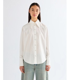 Koszula Wrangler DRAMA COLLAR SHIRT 112378112 Worn White